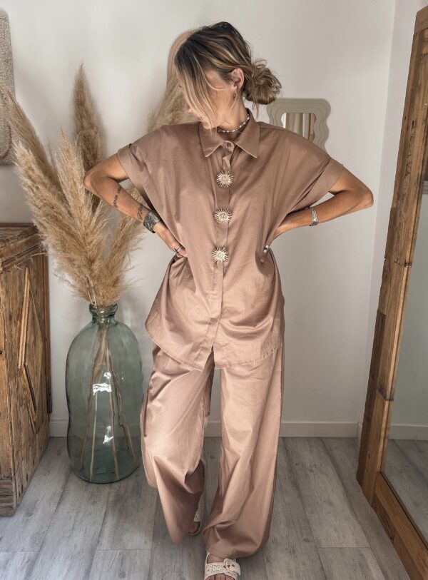 ensemble Siena femme chemise oversize broches soleil amovibles