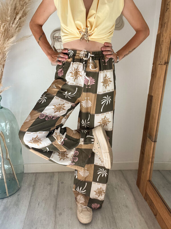 pantalon bohème imprimé femme Elia baskets converse