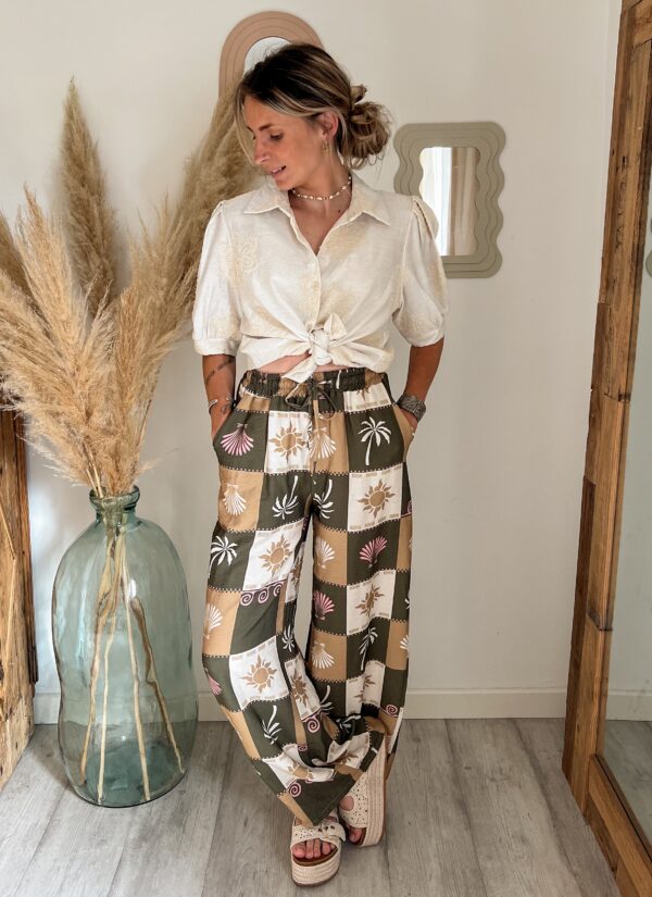 pantalon bohème imprimé femme Elia chemise