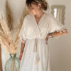 Robe longue cache coeur femme bohème ALBA détail ceinture tressée
