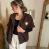veste chocolat bouclette coeur