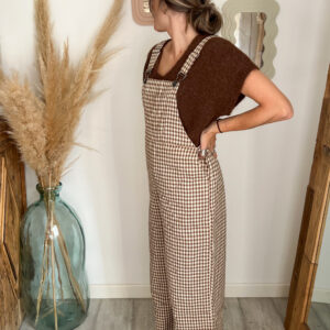 salopette vichy carreaux femme