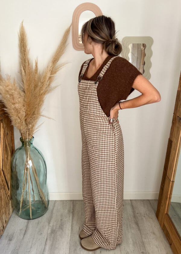 salopette vichy carreaux femme