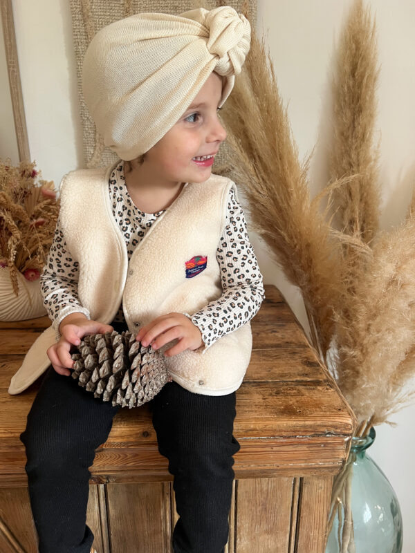 gilet sans manche matchy crème sherpa premium