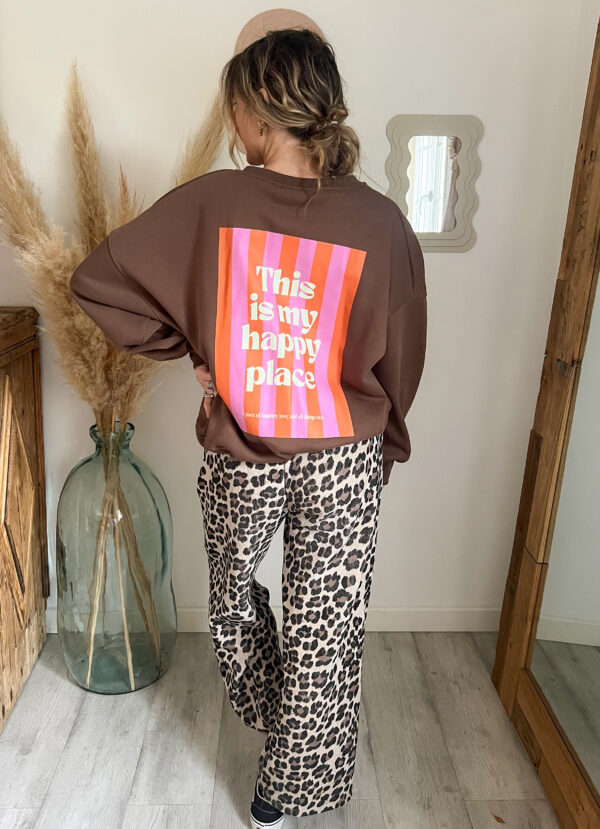 sweat femme chocolat dos couleur velours