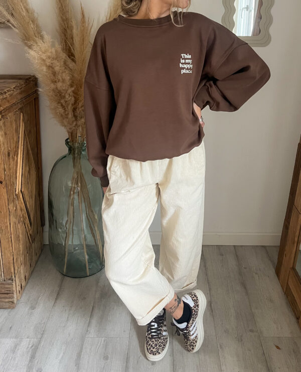 sweat chocolat femme velours chaud