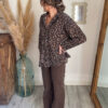 chemise leopard velours épaisse femme