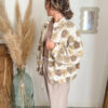 veste a fleur moumoute femme crème beige