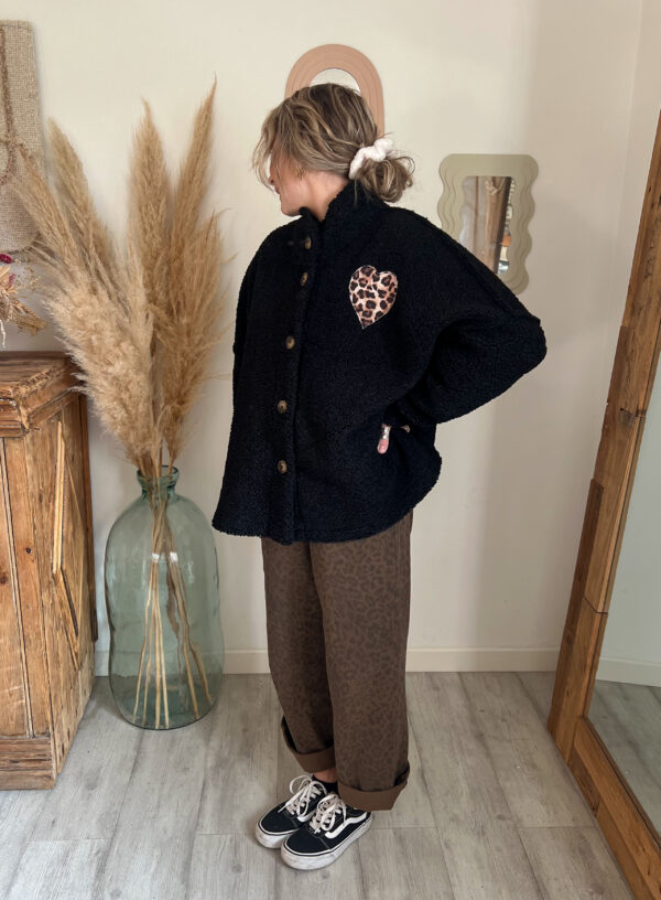 combinaison femme leopard jean marron ceinture denim