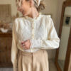 chemise dentelle femme crème gaz de coton