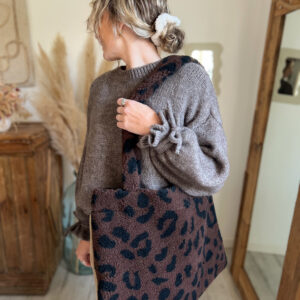 sac xxl moumoute leopard chocolat
