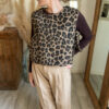 haut sans manche léopard femme a nouer