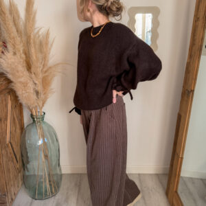 Pantalon large MILAN marron
