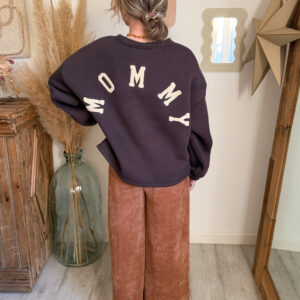 sweat-shirt mommy femme chocolat