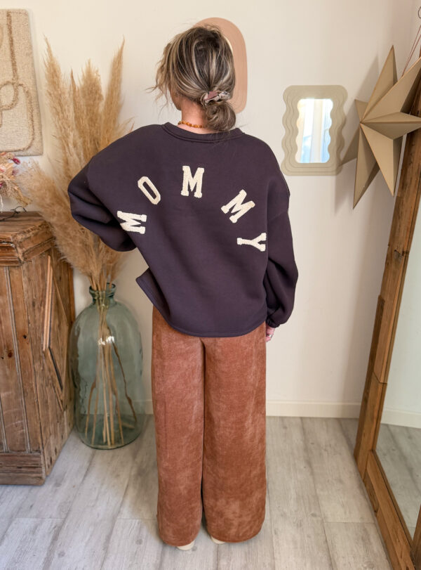 sweat-shirt mommy femme chocolat