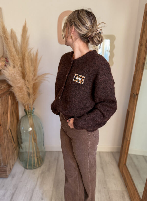 gilet chocolat femme