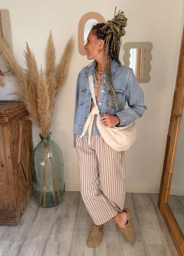 sac bandoulière broderie anglaise noeud