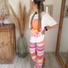 pantalon crochet femme multicolore bohème