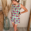 short crochet femme boheme multicolore été