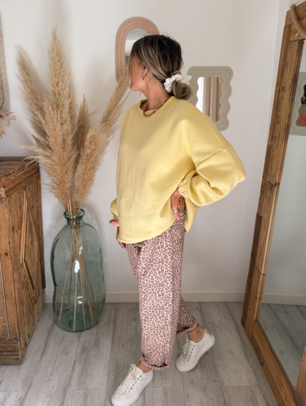 pantalon ballon femme leopard rose