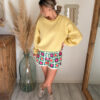 short crochet femme multicolore boheme