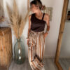 haut débardeur asymétrique femme Chocolat