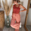 pantalon femme rayures multicolores fluides léger