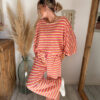 ensemble femme rayures multicolore léger