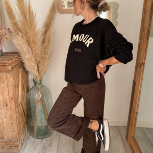 Pantalon Léopard Chocolat KELIO